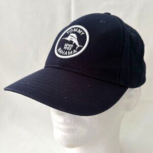 Tommy Bahama Navy Blue Embroidered Logo Adjustable Strapback Baseball Cap Hat‎